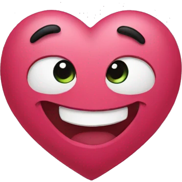 a funny version of heart emoji