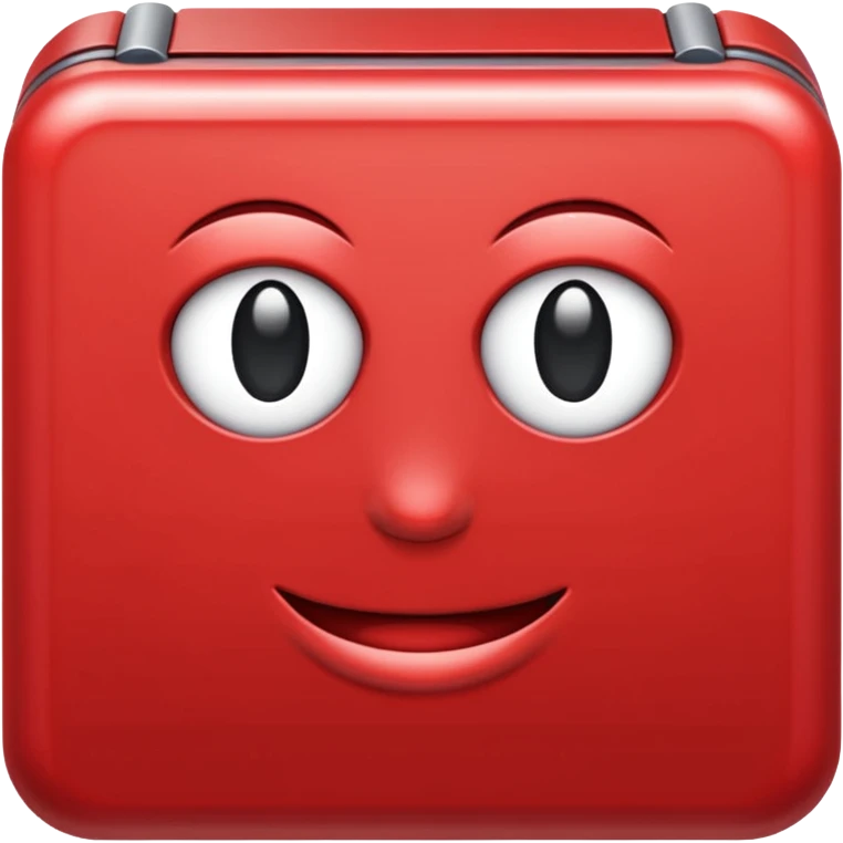 Boxy red emoji