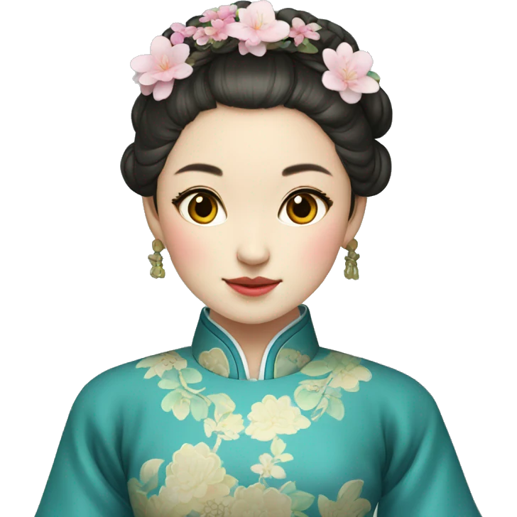 Girl in Qing dynasty dress emoji