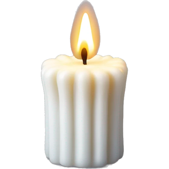 ribbed candle wax white emoji