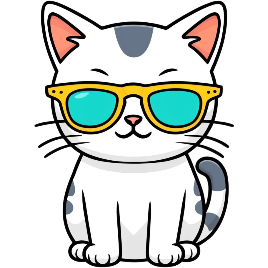 Cat with sunglasses emoji