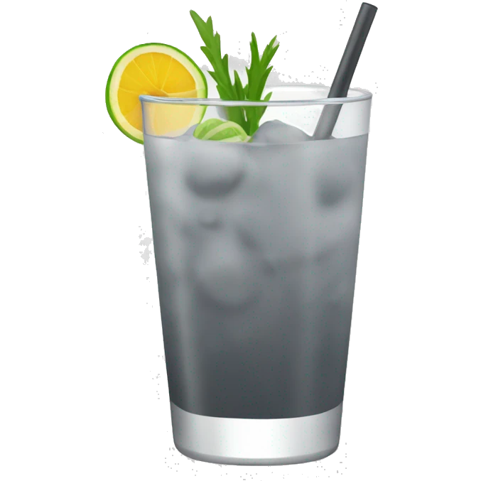 Grey ocktail  emoji