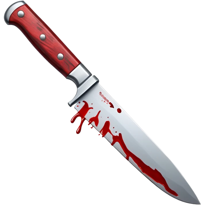 bloody knife with red blood stains emoji