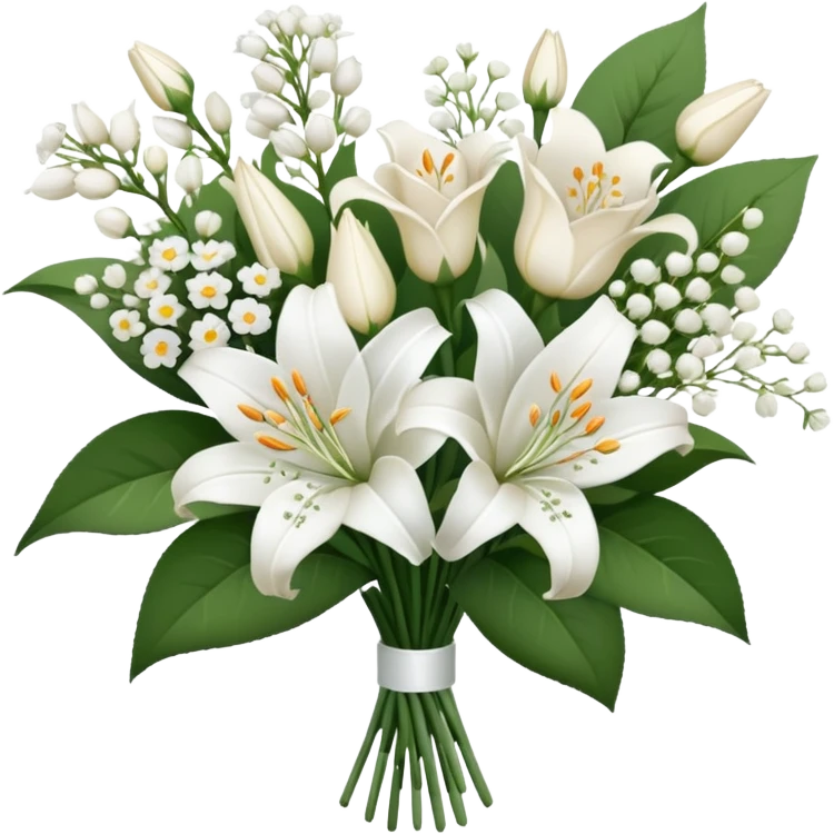 white bouquet emoji