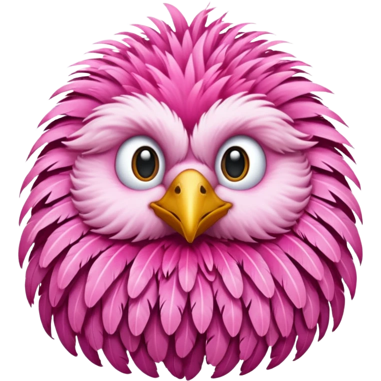 pink feathered bird emoji