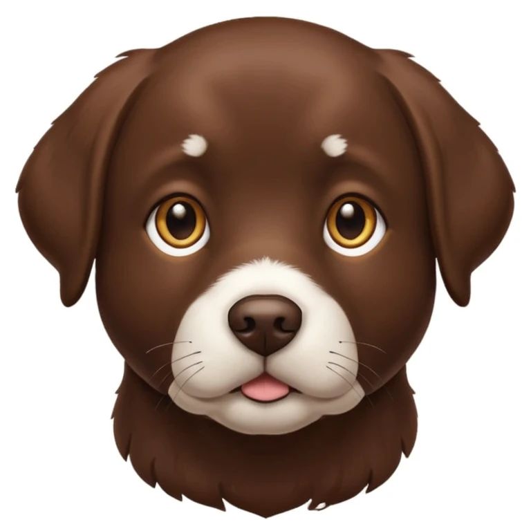 Chocolate Labrador white chest emoji