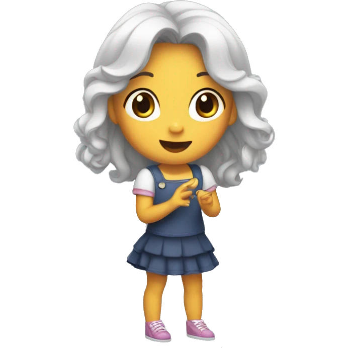 Niña cantando  emoji