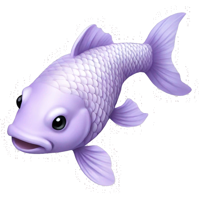 Pastel purple koi emoji