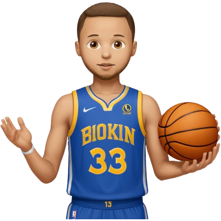 Stephen Curry in basketball player emoji