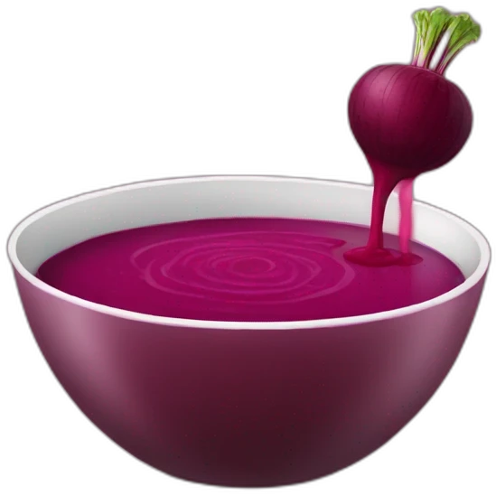 Cold beetroot soup emoji