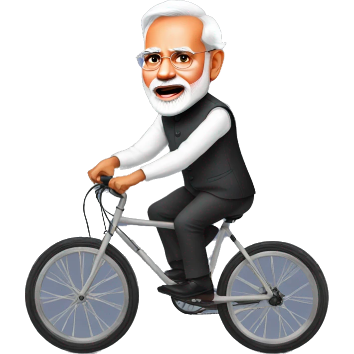 pm modi on cycle  emoji