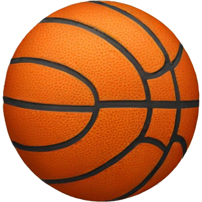 Smiling basketball emoji
