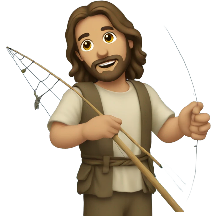 Jesus fishing emoji