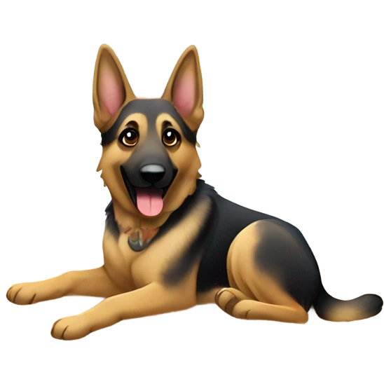 German shepherd at beach emoji