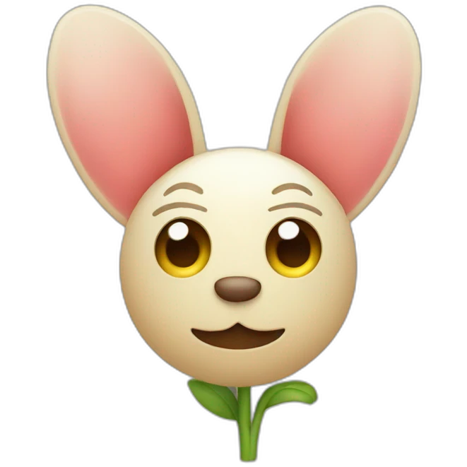 Flower with ears emoji