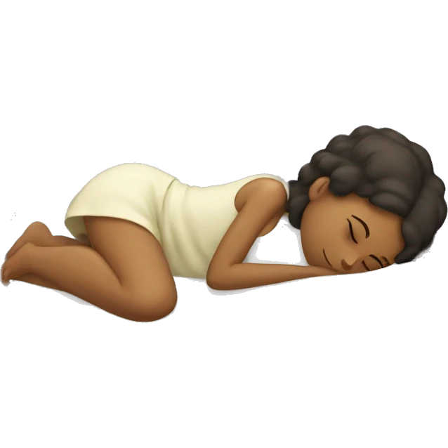 The girl is sleeping emoji