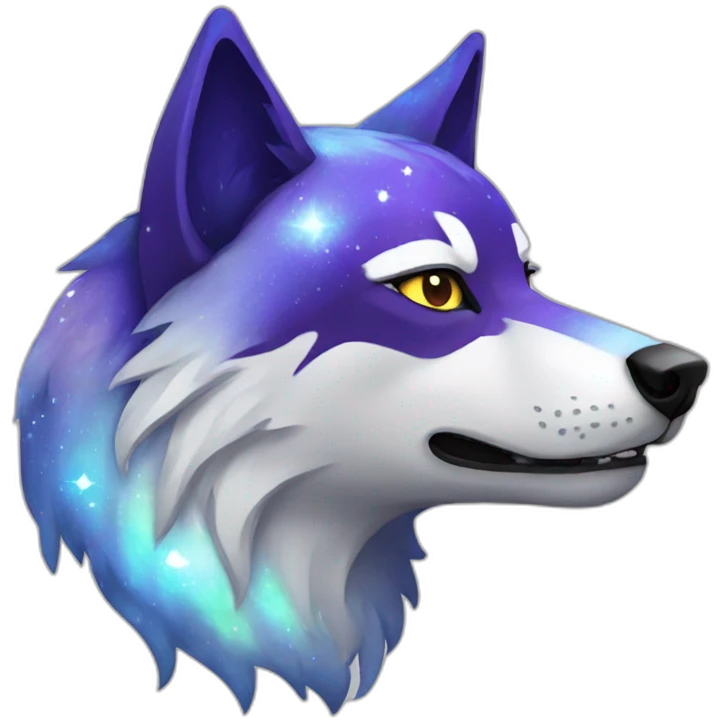 galaxy wolf emoji