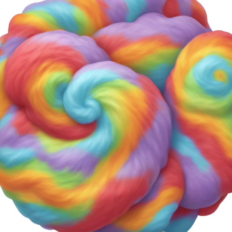 Rainbow cotton candy  emoji