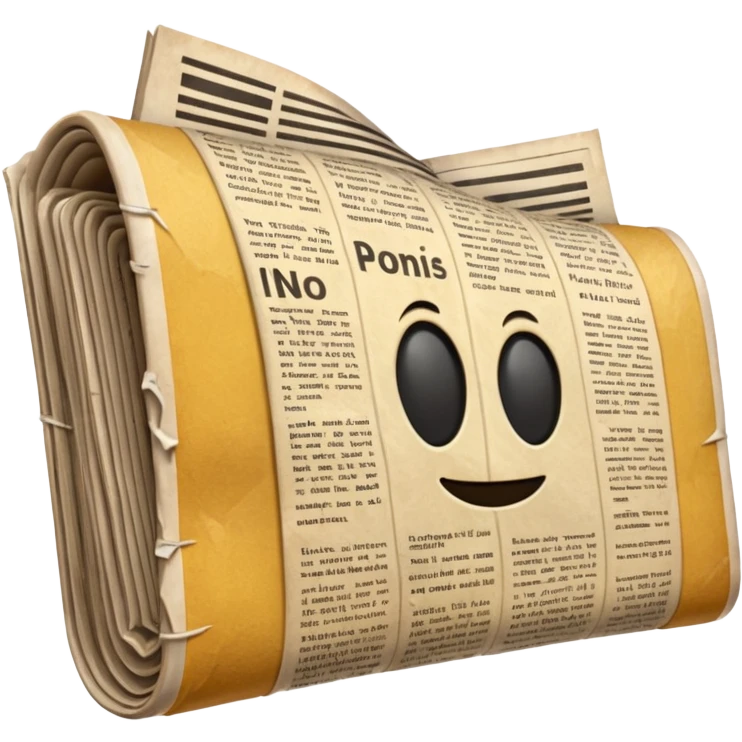 classic folded newspaper emoji