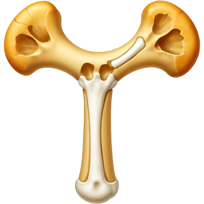 a bone with osteoporosis emoji