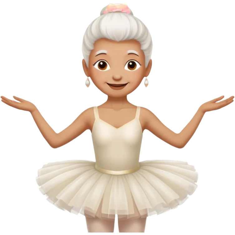 Ballerina old woman emoji