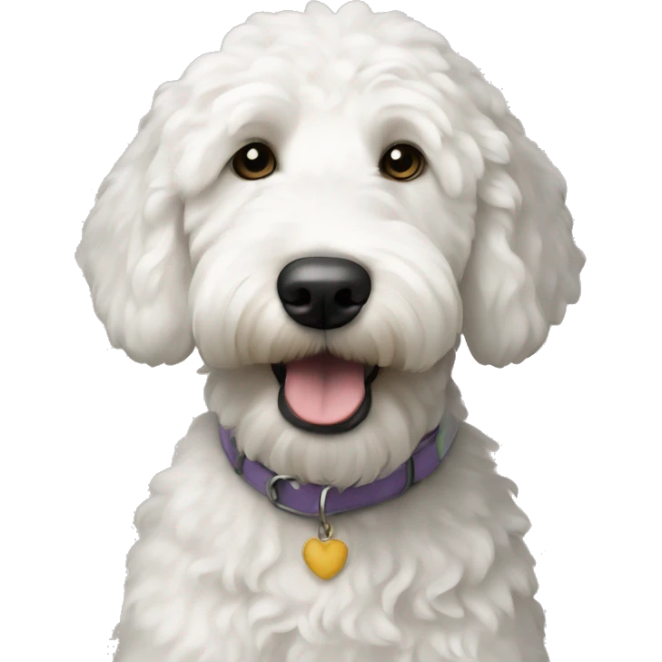White goldendoodle emoji