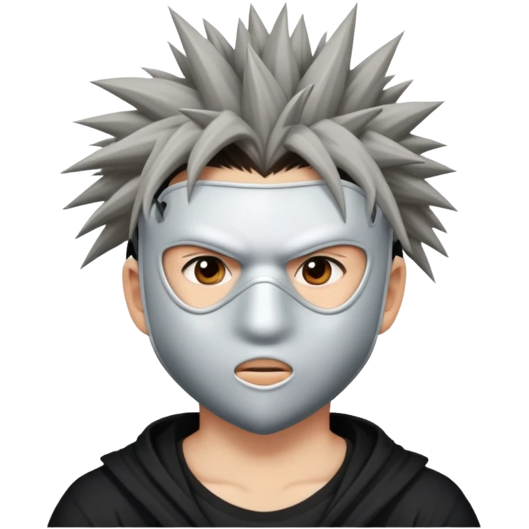 "- Nam
- 15 tuổi
- Da trắng
- Đầu đinh
- Đeo khẩu trang, mặt khó chịu
" emoji