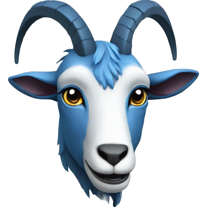 A Blue goat head emoji