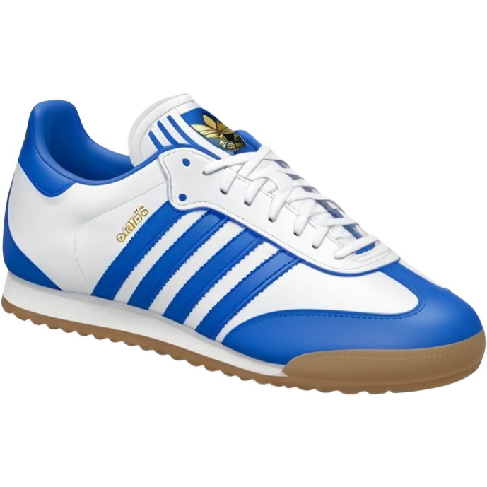 Adidas Samba blanche et bleue emoji