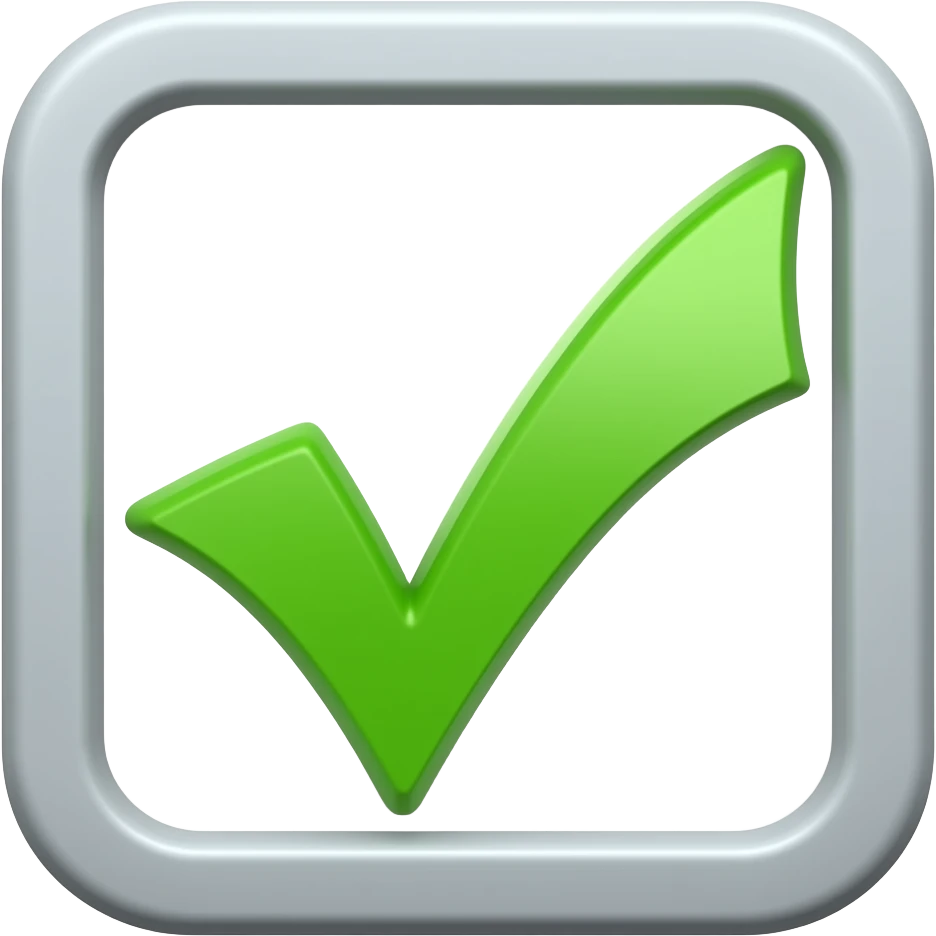 tick solo sin cuadrado emoji