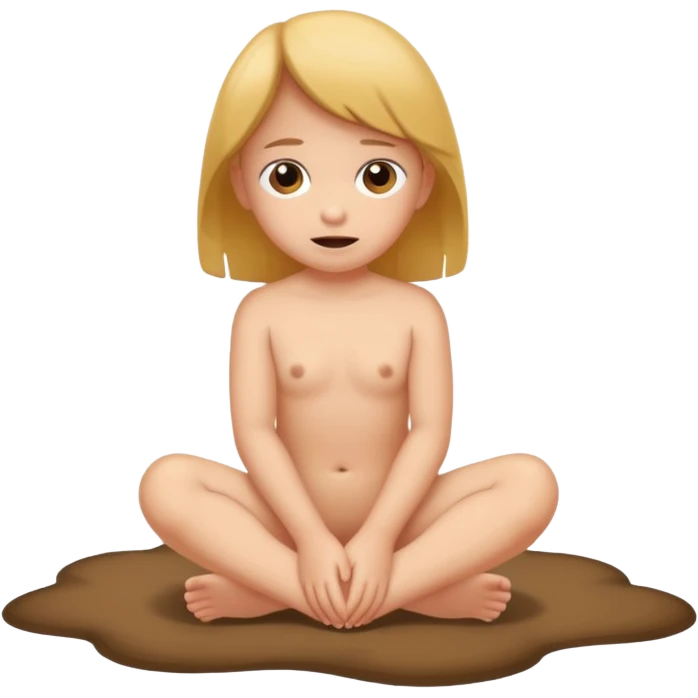 10 year old child girl naked  pooping in the floor emoji