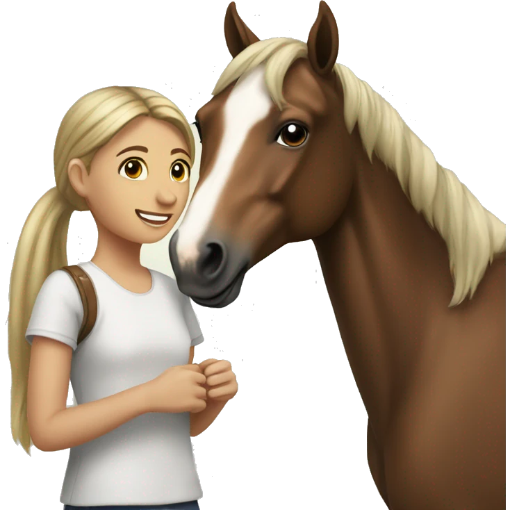 Horse and girl emoji