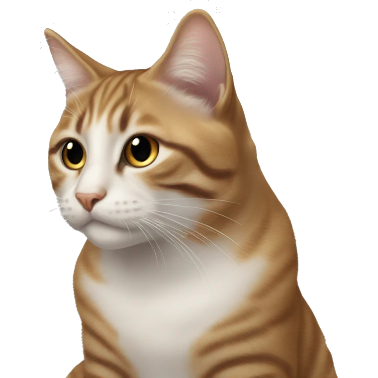 Котик хочет обнять , рядом сердечко emoji