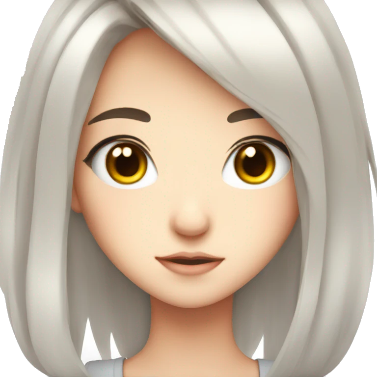 cute anime girl with long eyelashes emoji
