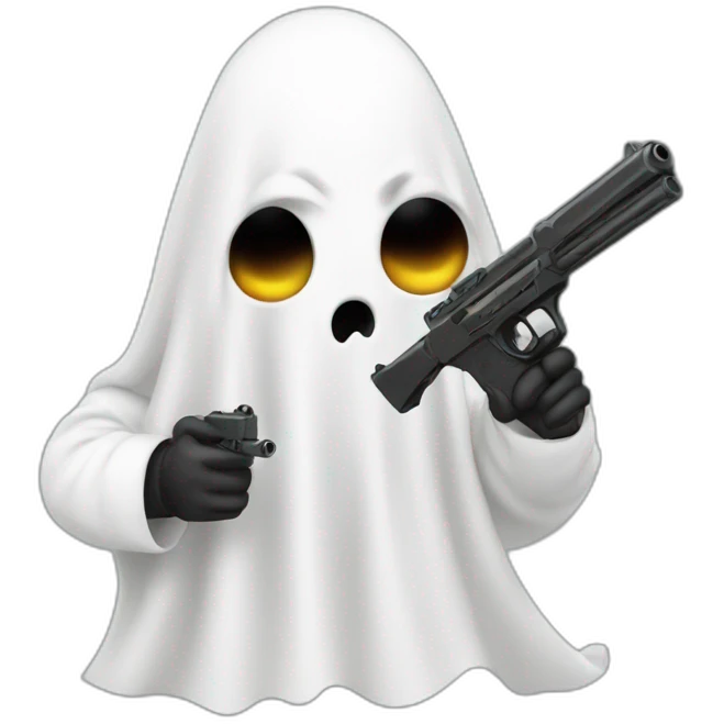 ghost with gun emoji