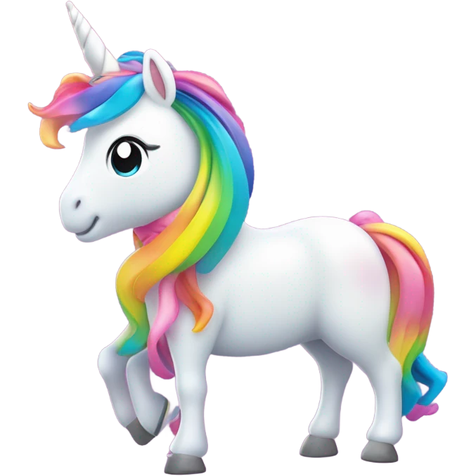 Unicornio con arcoíris  emoji