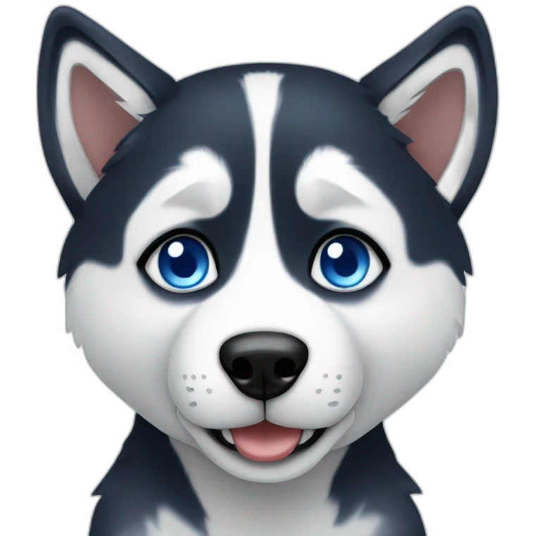 Husky with blue eyes emoji