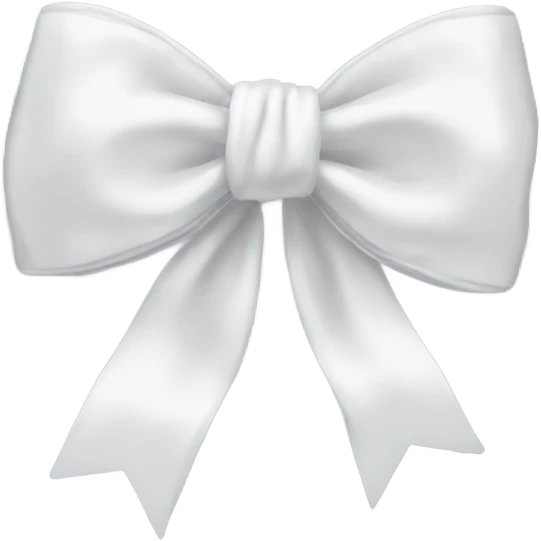 white satin bow emoji