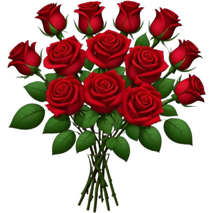 Bouquet of dark red roses emoji