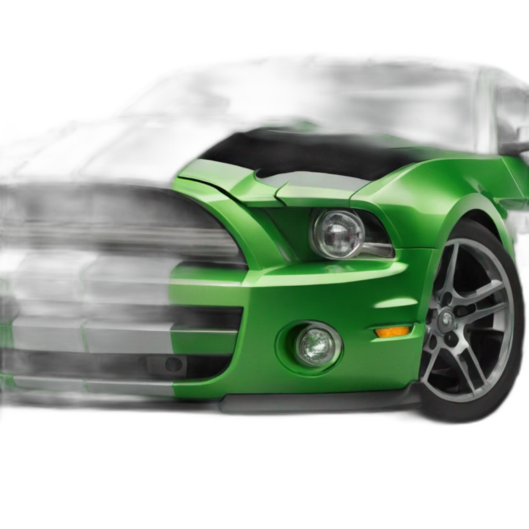Shelby-gt500-car-green emoji