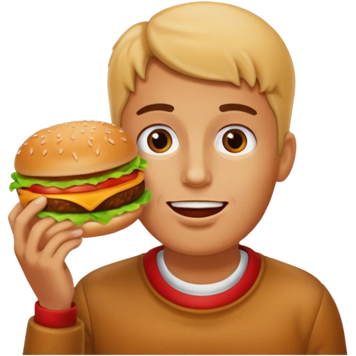 comiendo hamburguesa emoji