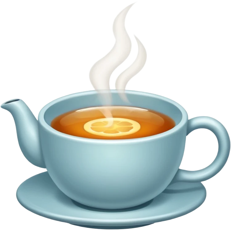 Cup of tea with a halo  emoji