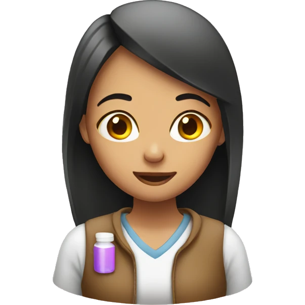 Girl taking pill  emoji