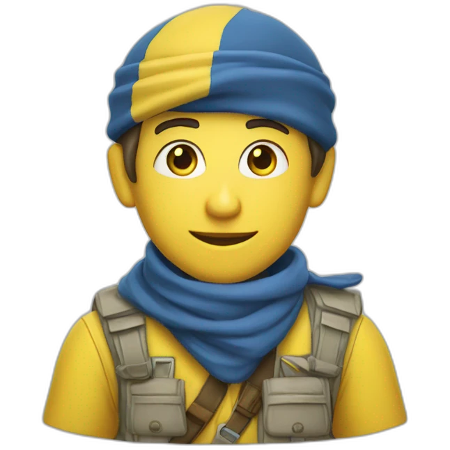 Foulard scout bleu et jaune emoji