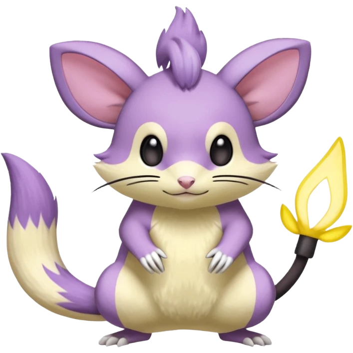 Rattata-Emolga-Pachirisu-Cacomistl-Fakemon-hybrid-creature (full body) emoji