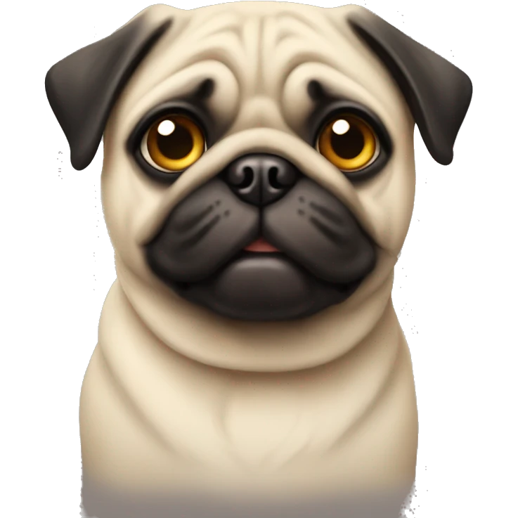 cute pug  emoji