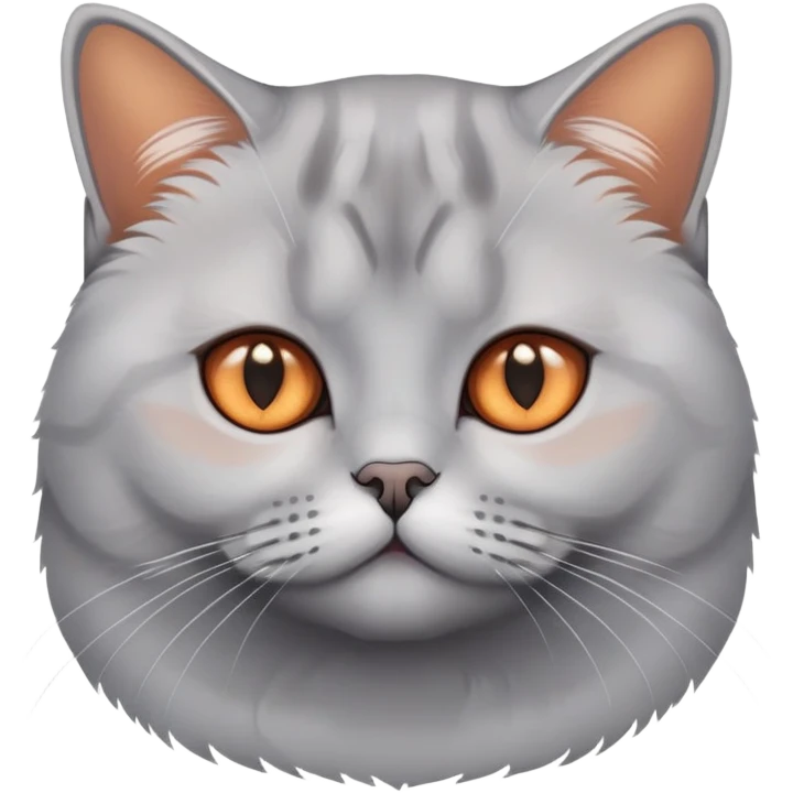 British shorthair silver gradient cat with copper eyes and dense coat emoji