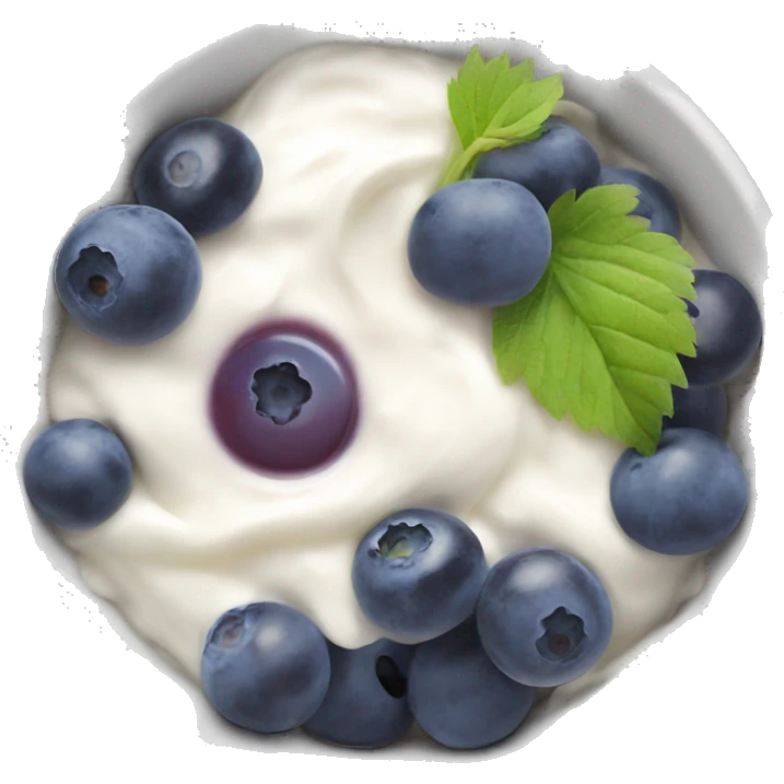 yoghurt bowl with grapes and blueberries emoji