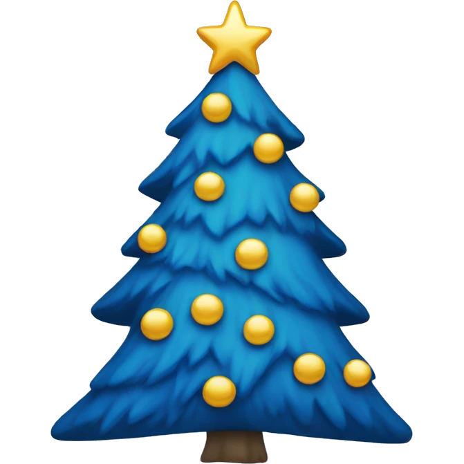 Blue chrismas tree  emoji