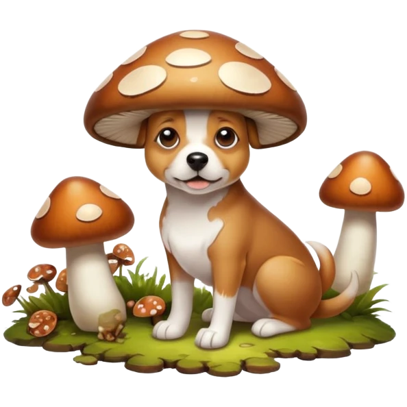 Dog with mushrooms emoji